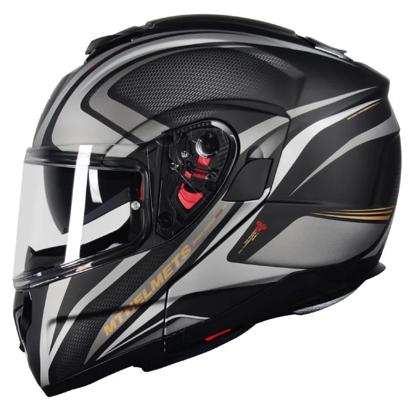 Capacete MT Articulado SV Tech SX1 Matt Black Grey Gold