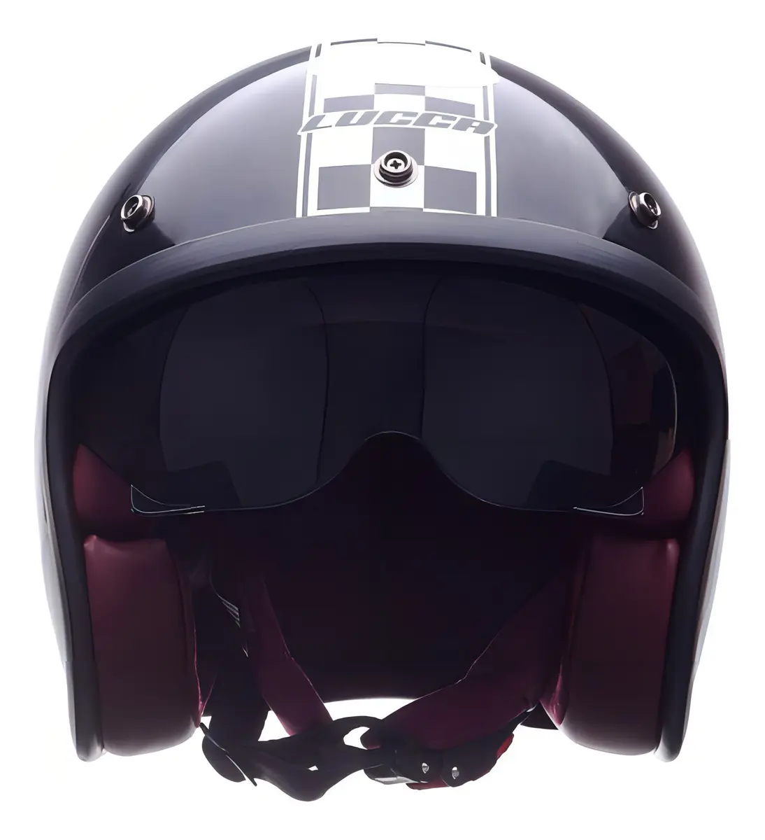 Capacete Lucca Sublime Cor Preto Desenho Flagged + Viseira Solar